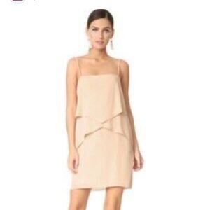 Amanda Richard Tiered Beige Dress, Sz L, EUC